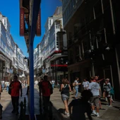 Shoppers move along Rua Real on August 10, 2026 ahead of the August 12th total solar eclipse in A Coruna, Spain. Shoppers move along Rua Real on August 10, 2026 ahead of the August 12th total solar eclipse in A Coruna, Spain.