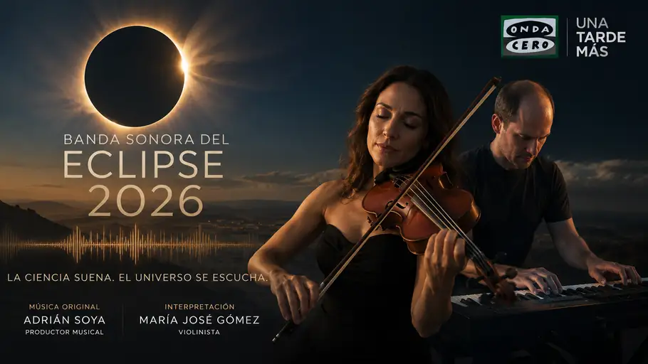 Imagen generada con Inteligencia Artificial Recrea a una violinista y un compositor