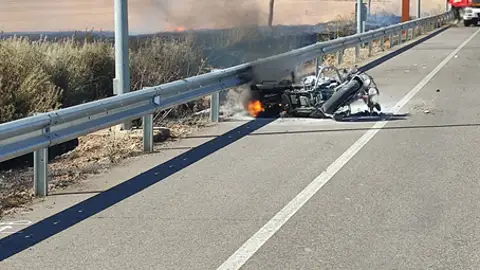 Incendio de la moto Incendio de la moto