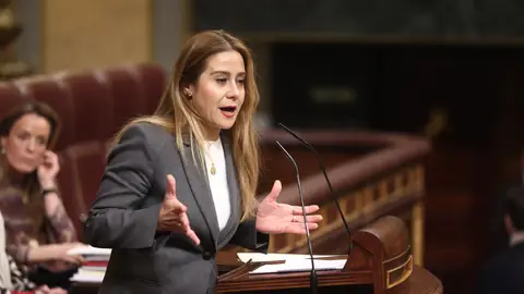 The PP deputy Sofia Acedo speaks during a government control session in the Congress of Deputies, 25 February 202, in Madrid, Spain. The PP deputy Sofia Acedo speaks during a government control session in the Congress of Deputies, 25 February 202, in Madrid, Spain.