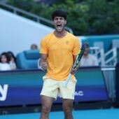 Imagen de archivo de Carlos Alcaraz durante en Masters 1.000 de Miami