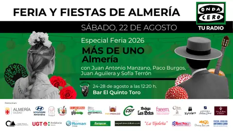 Feria de Almería 2026: los conciertos y actividades que no te puedes perder el sábado 22 Feria de Almería 2026: los conciertos y actividades que no te puedes perder el sábado 22