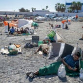Varios migrantes, a 22 de agosto de 2026, en Ceuta (España). 