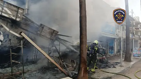 Incendio en Can Picafort. Incendio en Can Picafort.