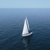 Imagen de archivo de un velero navegando.