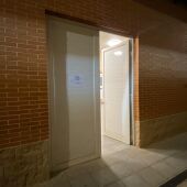 Entrada al vestidor del Lugo, una vez reparada