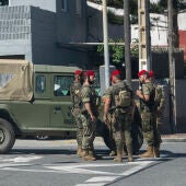 Grupo de militares en Ceuta.
