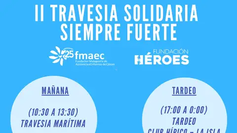 La II Travesía Solidaria «Siempre Fuerte» volverá a unir a Málaga el 26 de septiembre en un homenaje al legado de Pablo Ráez La II Travesía Solidaria «Siempre Fuerte» volverá a unir a Málaga el 26 de septiembre en un homenaje al legado de Pablo Ráez