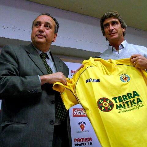 Pellegrino durante su presentación con el Villarreal