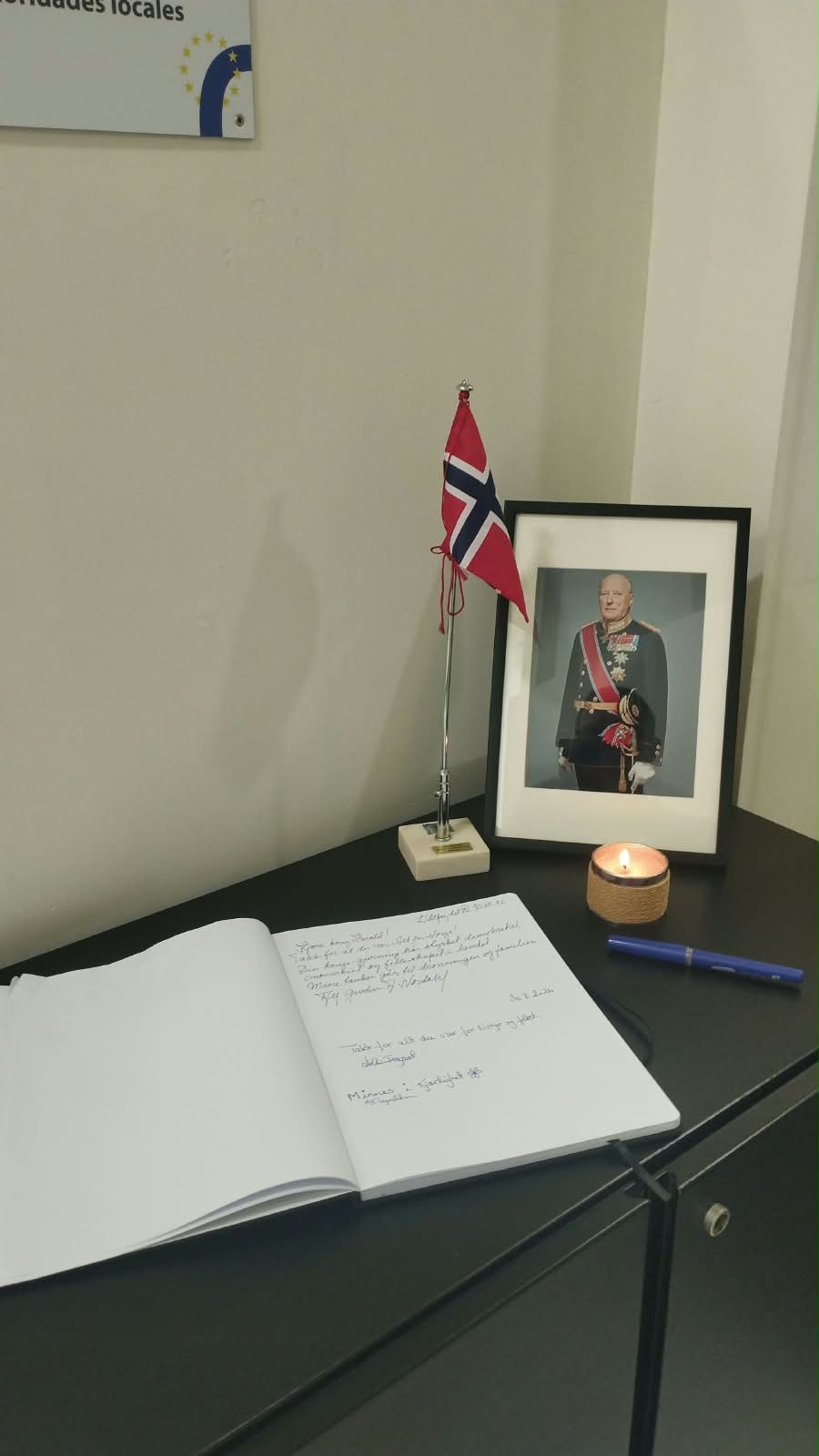 L’Alfàs del Pi habilita un libro de condolencias por el fallecimiento del rey Harald V L’Alfàs del Pi habilita un libro de condolencias por el fallecimiento del rey Harald V