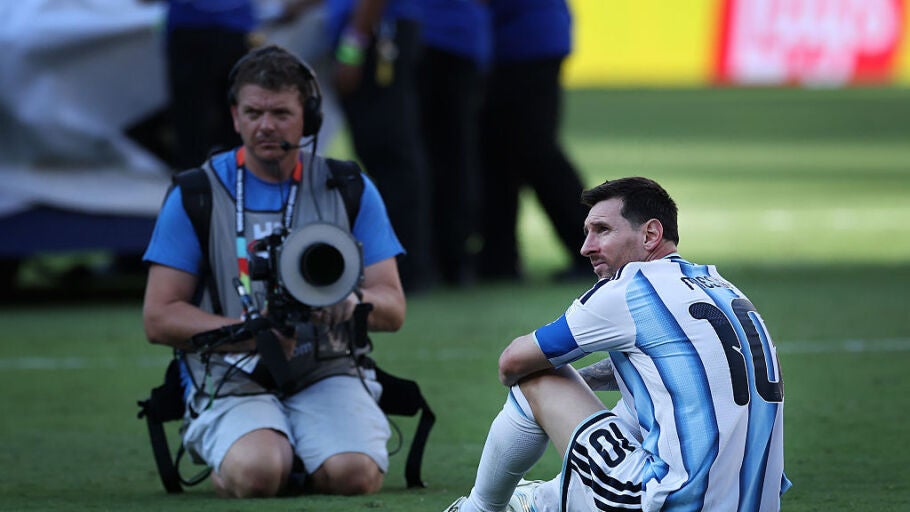 Leo Messi tras la derrota ante Espa&ntilde;a en la final del Mundial 2026
