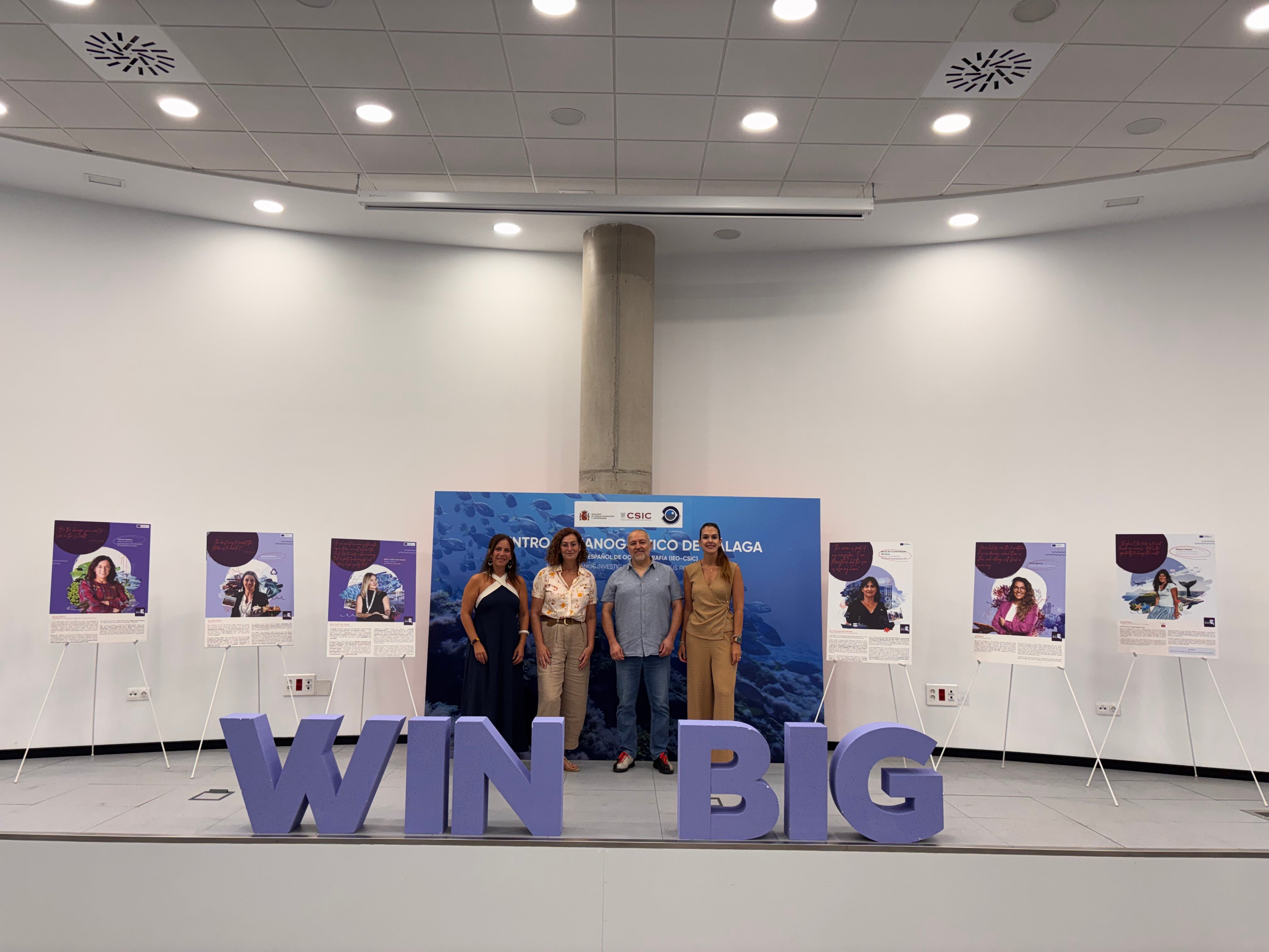 El Centro Oceanográfico de Málaga acoge WIN-BIG Women Ocean Champions, una exposición que reivindica el talento femenino de la Economía Azul El Centro Oceanográfico de Málaga acoge WIN-BIG Women Ocean Champions, una exposición que reivindica el talento femenino de la Economía Azul