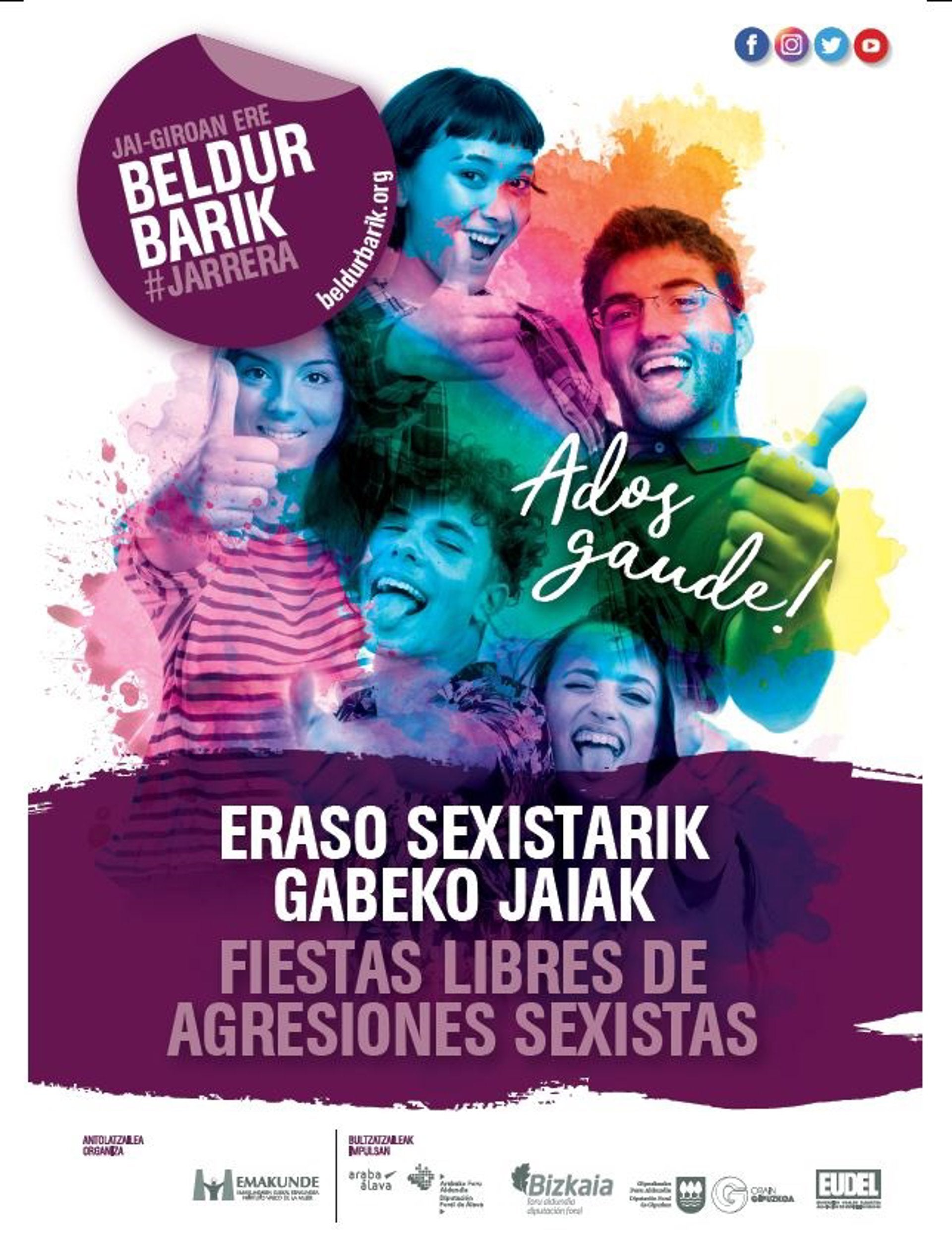 Emakunde constata un ligero descenso en las agresiones sexistas durante las fiestas de las capitales Emakunde constata un ligero descenso en las agresiones sexistas durante las fiestas de las capitales