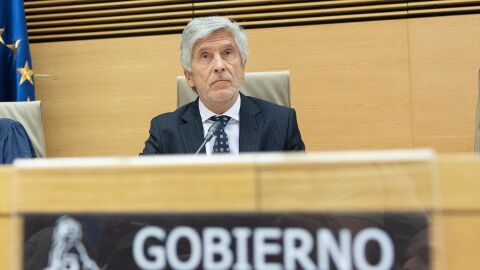 El ministro de Interior, Fernando Grande Marlasaka, durante una comparecencia ante la Comisi&oacute;n de Interior en el Congreso de los Diputados, a 28 de agosto de 2026