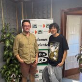 Tomás Ibarra y Paloma Peñarrubia en los estudios de Onda Cero Infiesto