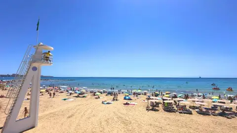 La playa de El Postiguet La playa de El Postiguet