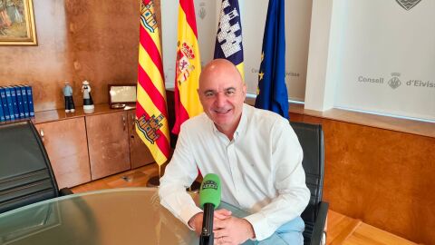 Vicent Marí durante la entrevista con Más de Uno Ibiza y Formentera en la sede de la institución insular Vicent Marí durante la entrevista con Más de Uno Ibiza y Formentera en la sede de la institución insular