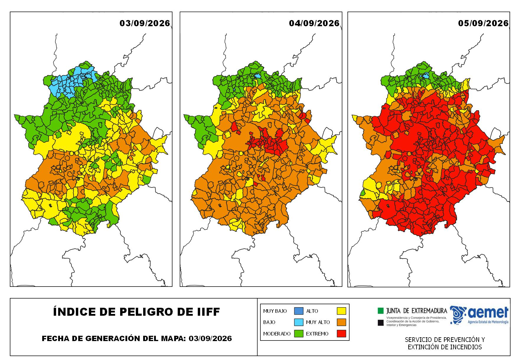 El INFOEX actuaba esta miércoles hasta en 5 incendios y el Riesgo irá escalando durante el fin de semana hasta el extremo El INFOEX actuaba esta miércoles hasta en 5 incendios y el Riesgo irá escalando durante el fin de semana hasta el extremo