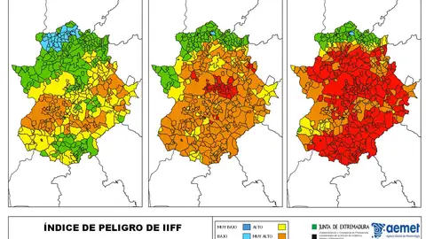 El INFOEX actuaba esta miércoles hasta en 5 incendios y el Riesgo irá escalando durante el fin de semana hasta el extremo El INFOEX actuaba esta miércoles hasta en 5 incendios y el Riesgo irá escalando durante el fin de semana hasta el extremo