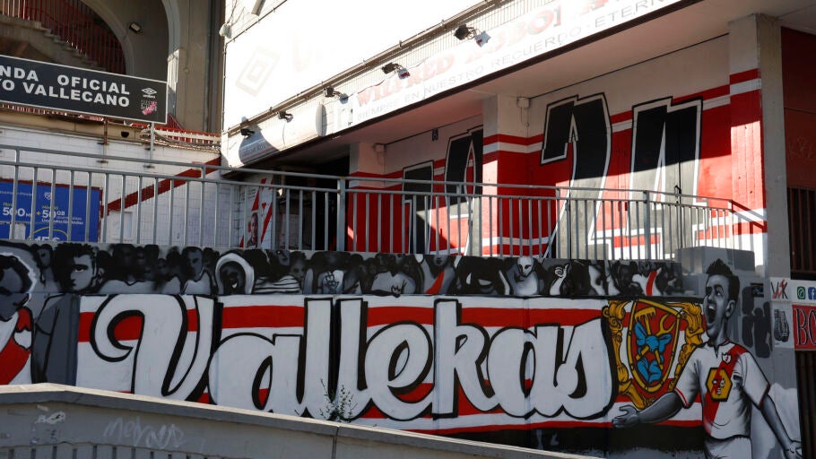 Imagen de los exteriores del Estadio de Vallecas