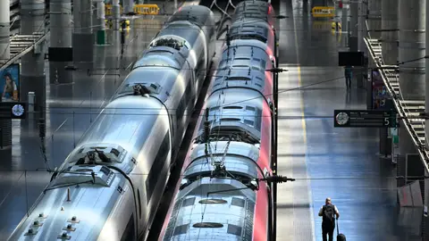 A person on a platform at Madrid Puerta de Atocha - Almudena Grandes station, on 31 July, 2026 in Madrid, Spain. A person on a platform at Madrid Puerta de Atocha - Almudena Grandes station, on 31 July, 2026 in Madrid, Spain.