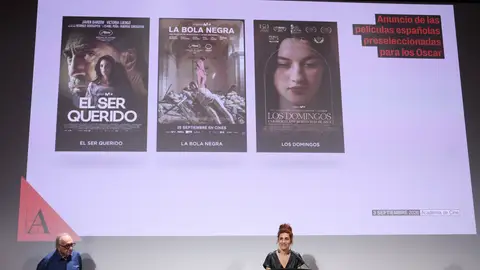 Imagen de la presentación de las tres películas que representarán a España en los Oscar. Imagen de la presentación de las tres películas que representarán a España en los Oscar.