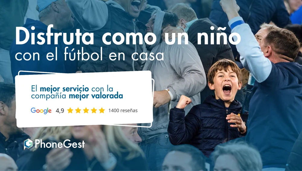 Prepara la temporada. Fútbol, fibra y televisión por 45 € al mes con PhoneGest Prepara la temporada. Fútbol, fibra y televisión por 45 € al mes con PhoneGest