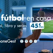 Prepara la temporada. Fútbol, fibra y televisión por 45 € al mes con PhoneGest Prepara la temporada. Fútbol, fibra y televisión por 45 € al mes con PhoneGest