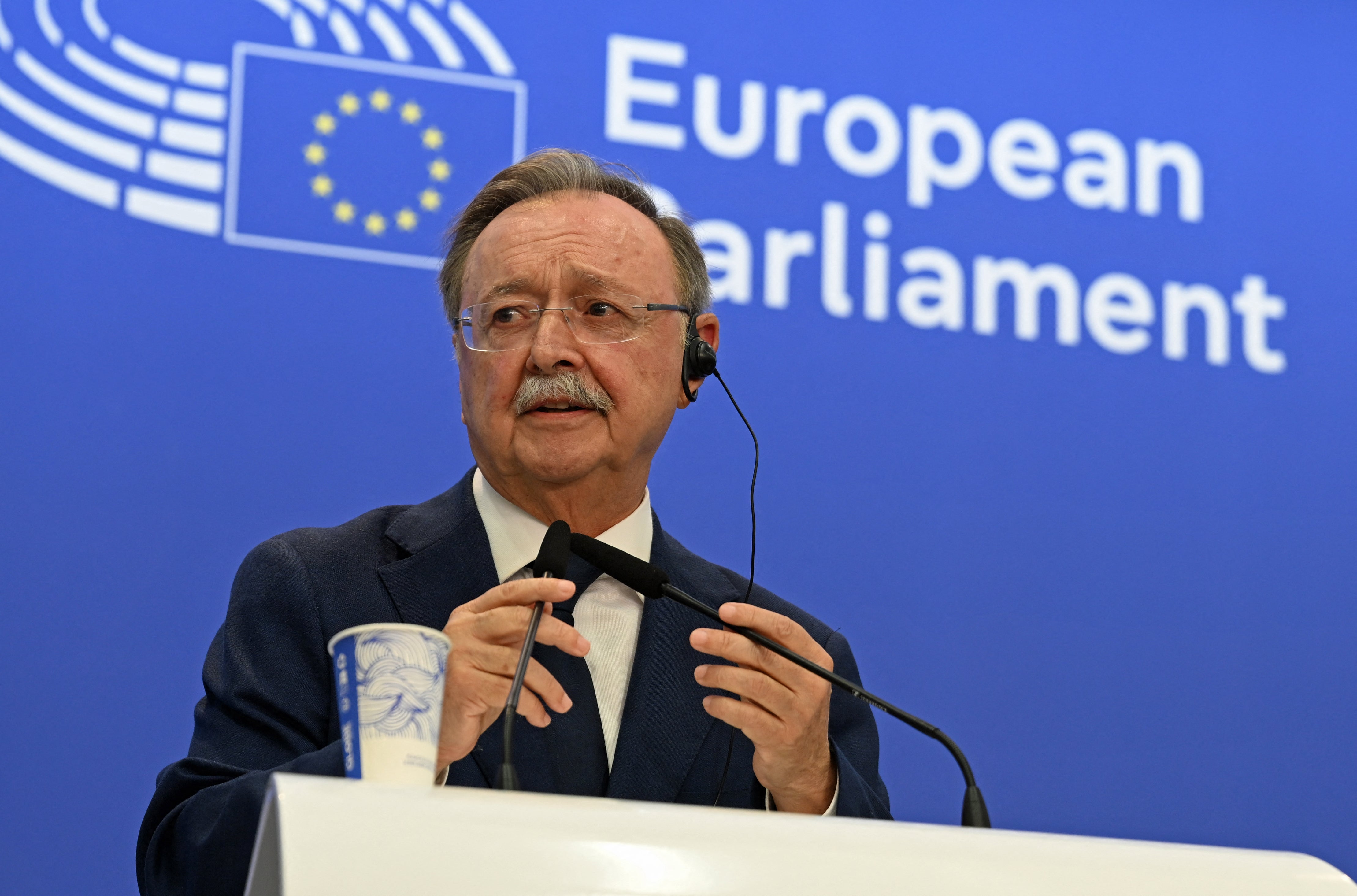 El presidente de Ceuta, Juan Jesús Vivas, en el Parlamento Europeo de Bruselas El presidente de Ceuta, Juan Jesús Vivas, en el Parlamento Europeo de Bruselas