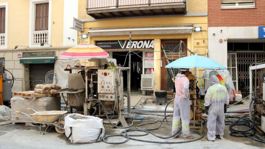 Negoci afectat per l'esvoranc del barri del Putxet