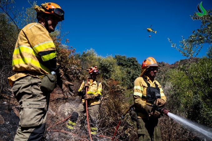 Efectivos del plan Infoex intervenían en 5 incendios forestales en Extremadura durante este miércoles Efectivos del plan Infoex intervenían en 5 incendios forestales en Extremadura durante este miércoles