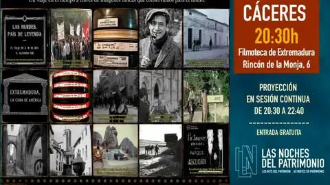 La Filmoteca de Extremadura recupera más de un siglo de memoria audiovisual en la Noche del Patrimonio el 11 de septiembre La Filmoteca de Extremadura recupera más de un siglo de memoria audiovisual en la Noche del Patrimonio el 11 de septiembre