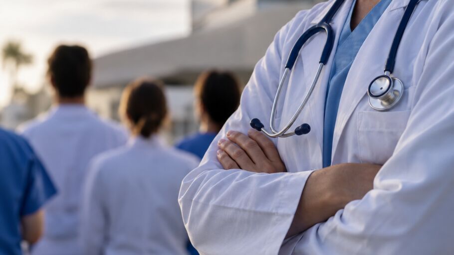 Huelga de M&eacute;dicos (creada con IA)