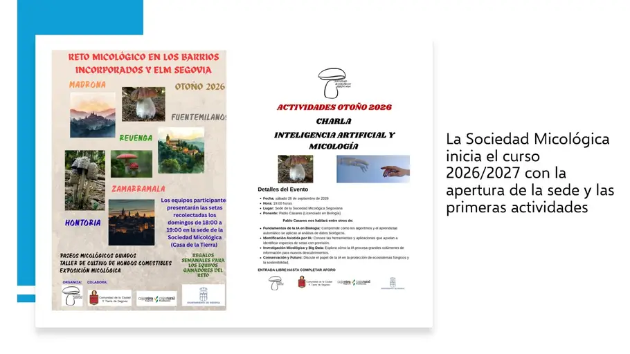 La Sociedad Micológica inicia el curso 2026/2027 con la apertura de la sede y las primeras actividades La Sociedad Micológica inicia el curso 2026/2027 con la apertura de la sede y las primeras actividades