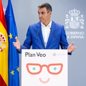Pedro Sánchez, durante la presentación del 'Plan Veo' Pedro Sánchez, durante la presentación del 'Plan Veo'