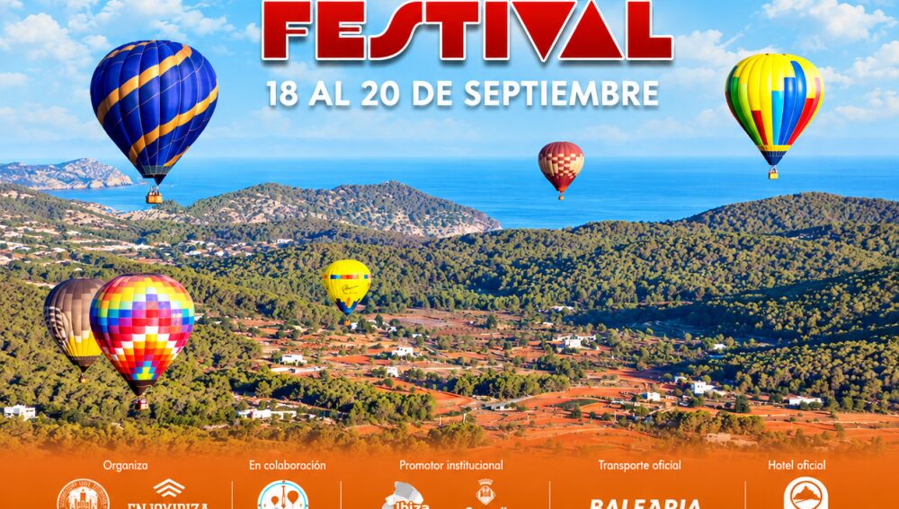 Cartel informativo del Ibiza Balloon Festival