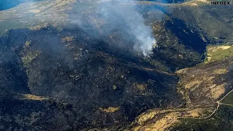 El Infoex daba por estabilizado este martes los incendios forestales de Tornavacas y Plasencia El Infoex daba por estabilizado este martes los incendios forestales de Tornavacas y Plasencia