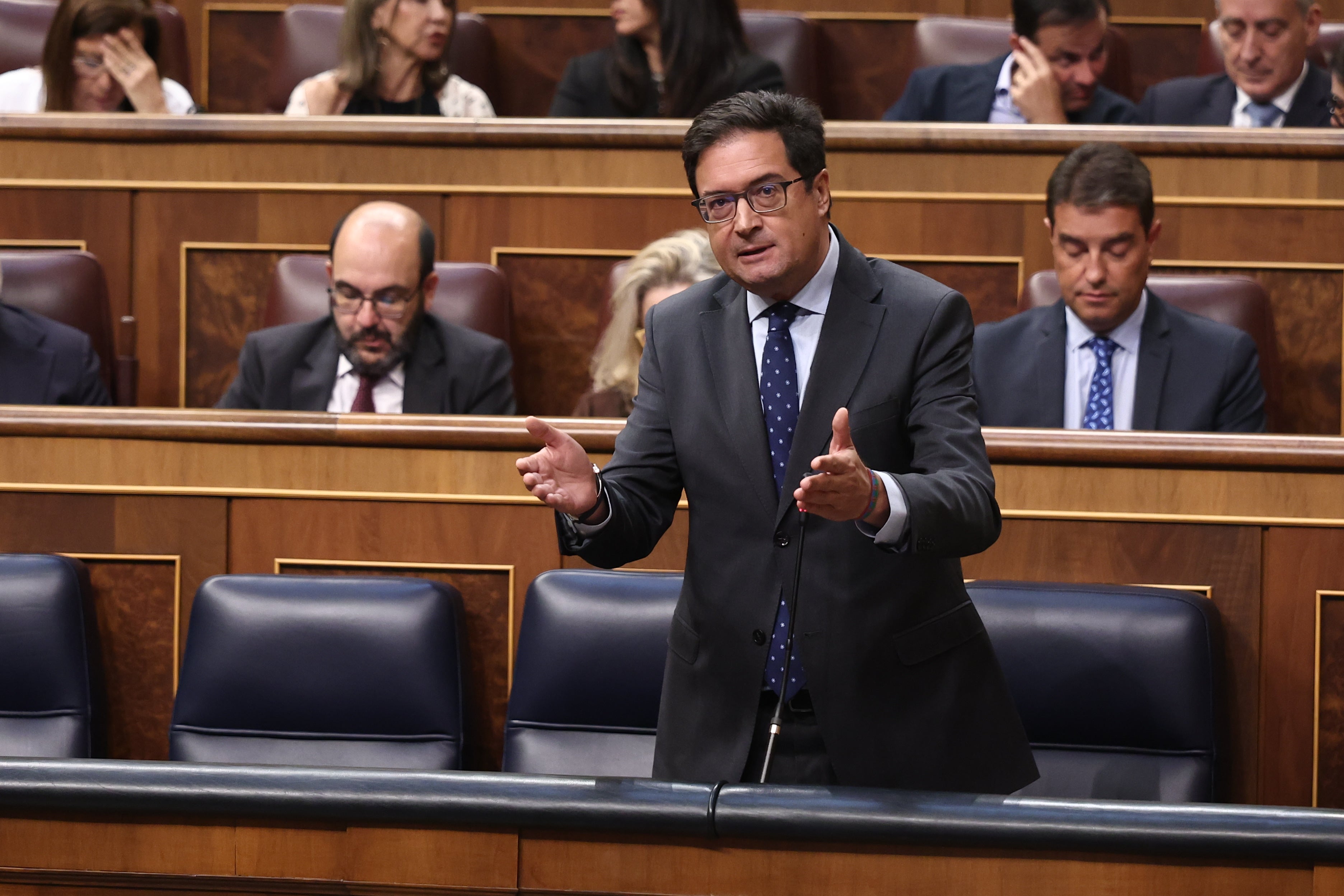 El ministro para la Transformación Digital, Óscar López, en el Congreso de los Diputados. El ministro para la Transformación Digital, Óscar López, en el Congreso de los Diputados.