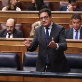 El ministro para la Transformación Digital, Óscar López, en el Congreso de los Diputados.