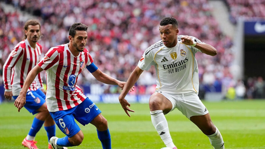 Koke y Mbapp&eacute; durante un derbi madrile&ntilde;o