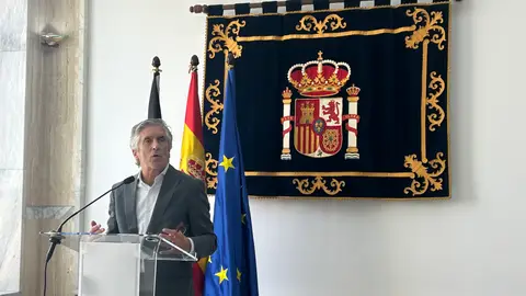 Fernando Grande-Marlaska, en una rueda de prensa en Ceuta Fernando Grande-Marlaska, en una rueda de prensa en Ceuta
