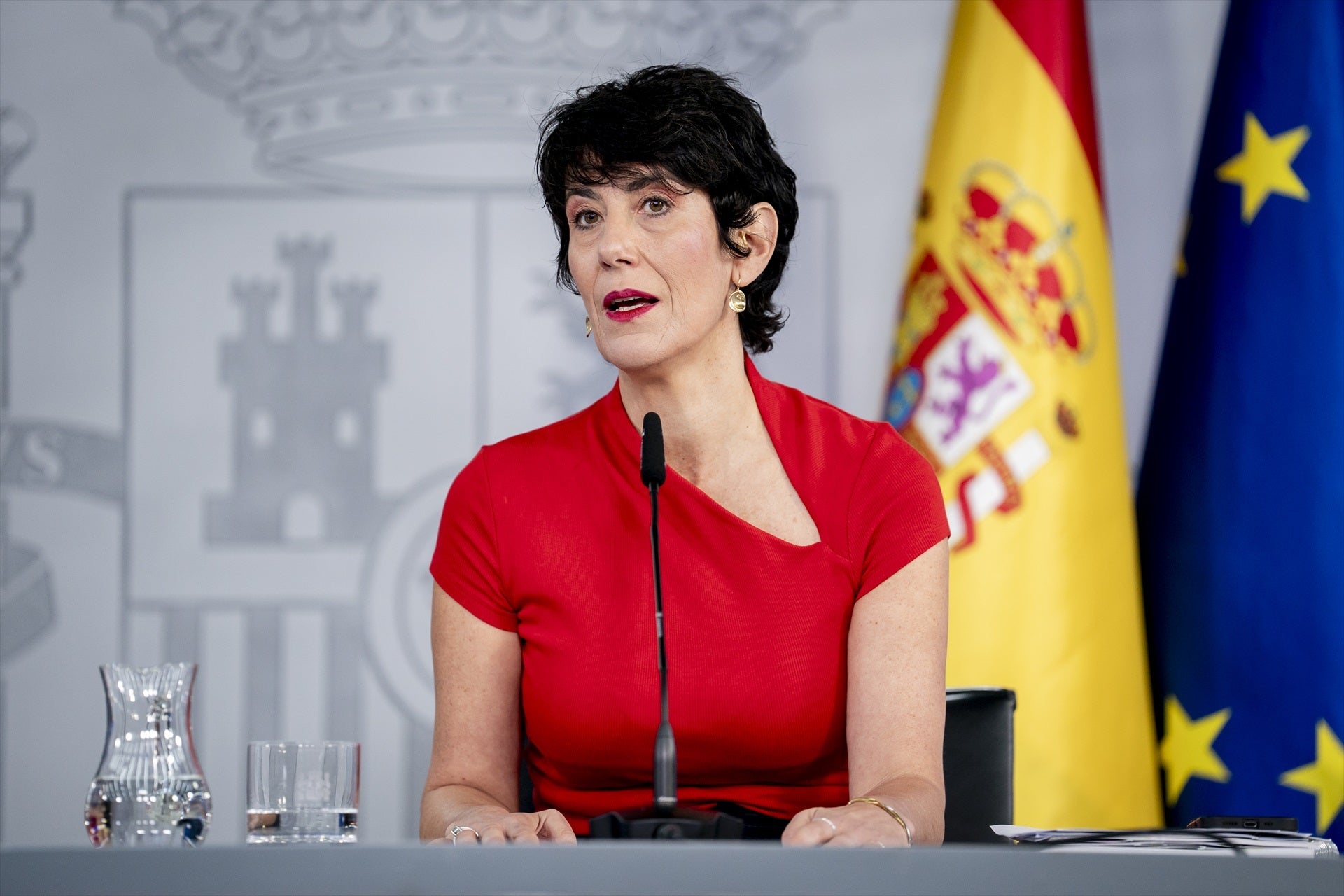 La ministra de Inclusión; Seguridad Social y Migraciones y portavoz del Gobierno, Elma Saiz, durante la rueda de prensa posterior al Consejo de Ministros, a 22 de septiembre de 2026 La ministra de Inclusión; Seguridad Social y Migraciones y portavoz del Gobierno, Elma Saiz, durante la rueda de prensa posterior al Consejo de Ministros, a 22 de septiembre de 2026
