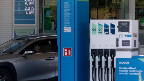 Una gasolinera en Madrid Una gasolinera en Madrid