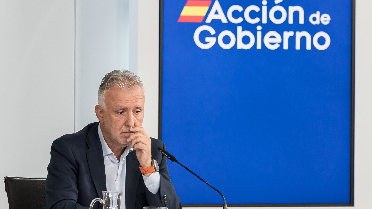 El ministro de Pol&iacute;tica Territorial y Memoria Democr&aacute;tica, &Aacute;ngel V&iacute;ctor Torres, durante la rueda de prensa tras el Consejo de Ministros