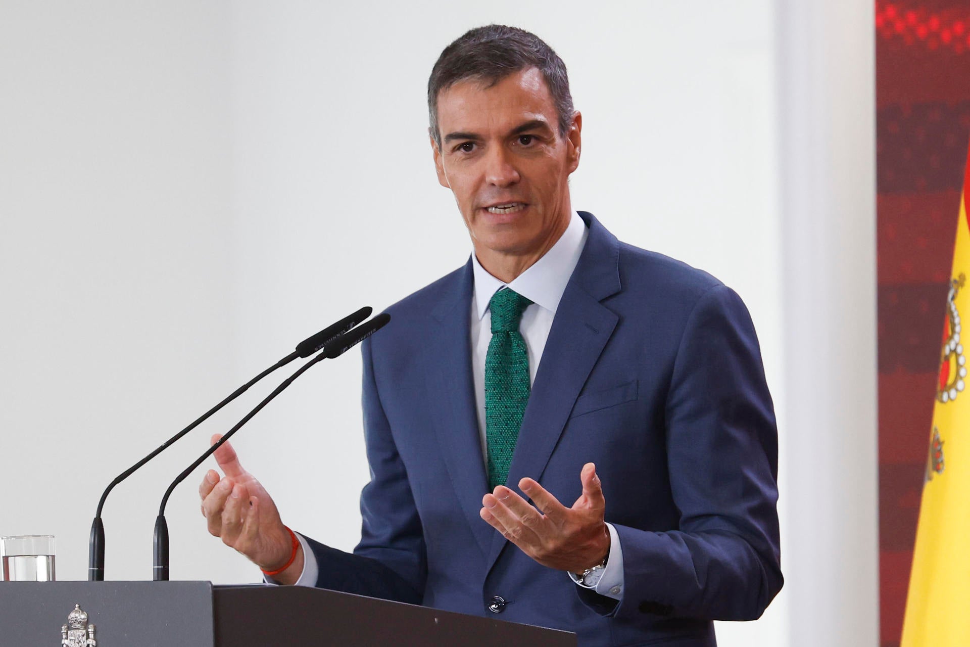 El presidente del Gobierno, Pedro Sánchez, el lunes en la Moncloa El presidente del Gobierno, Pedro Sánchez, el lunes en la Moncloa