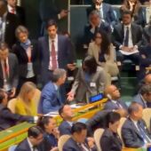 Delcy Rodríguez saluda a Pedro Sánchez en plena Asamblea de la ONU y acuerdan seguir dialogando por Venezuela