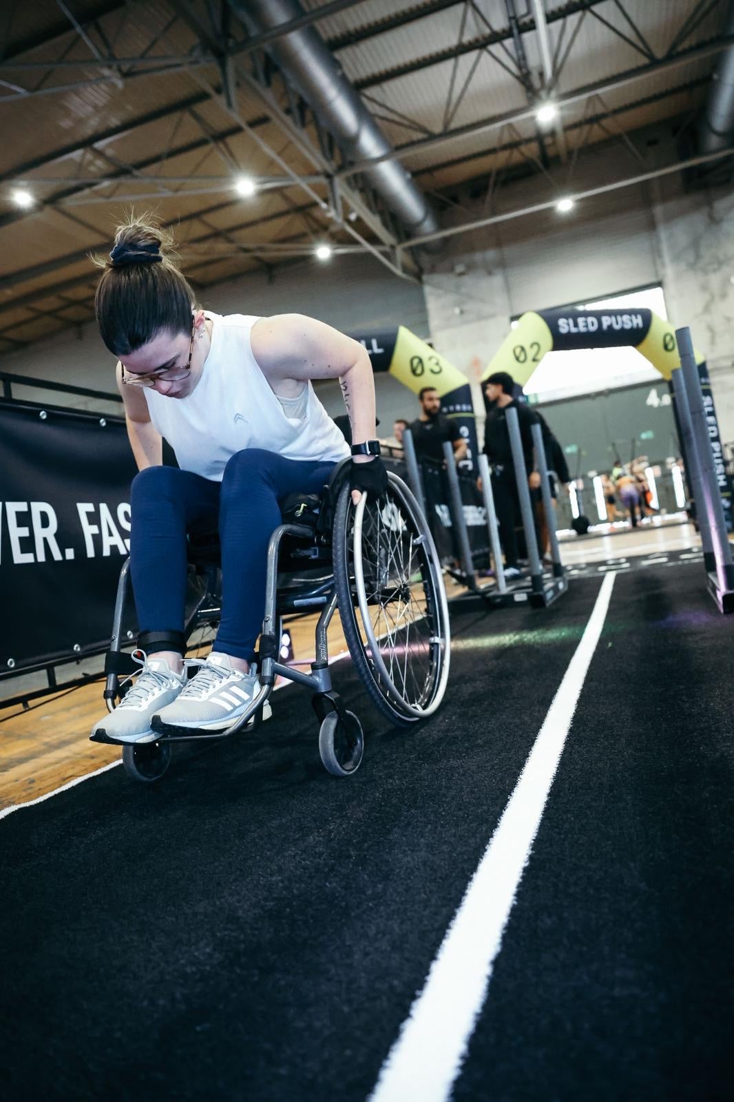La joven Marta Sevilla en una competición de deporte adaptado La joven Marta Sevilla en una competición de deporte adaptado
