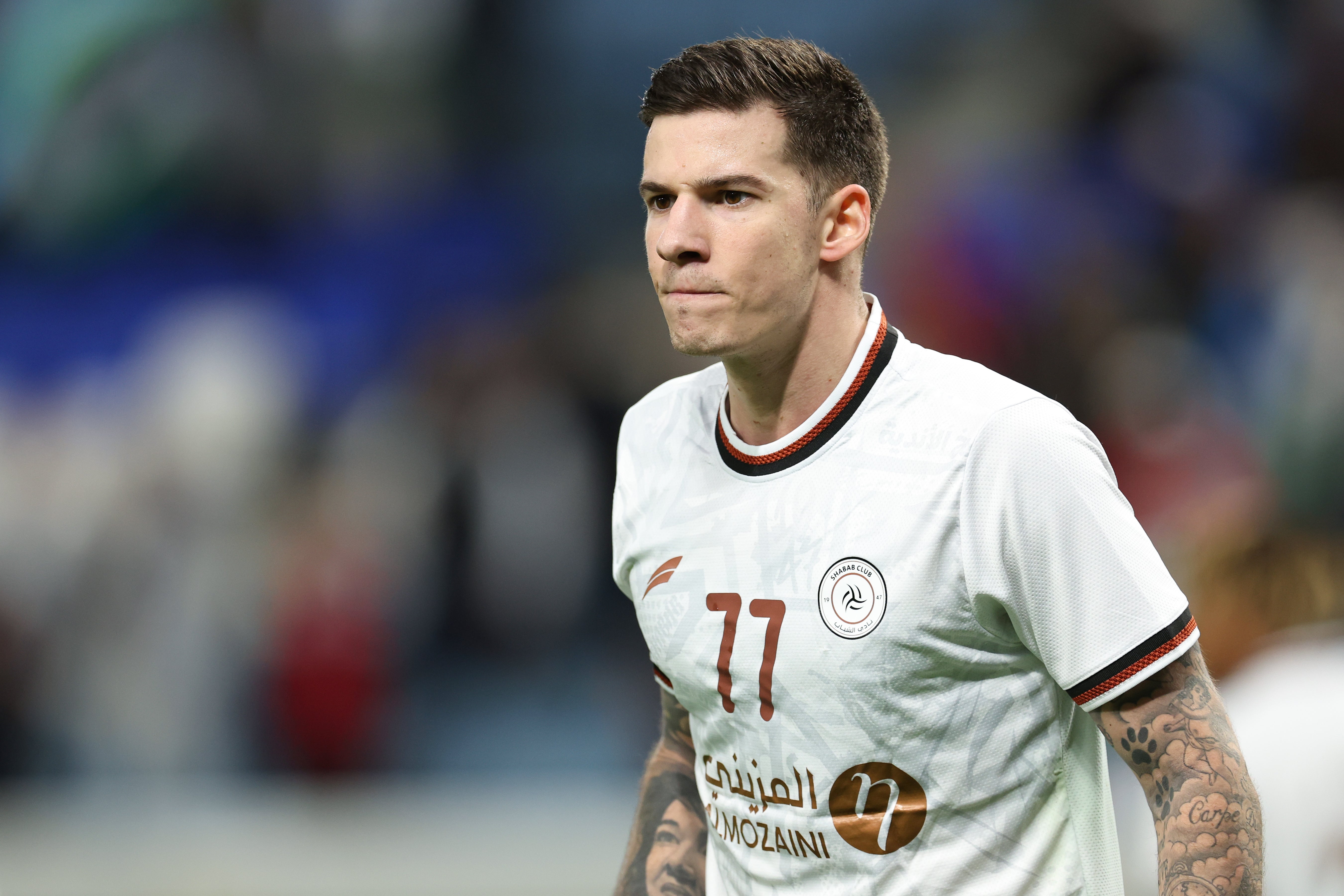 Santi Mina, durante un encuentro con el Al Shabab FC Santi Mina, durante un encuentro con el Al Shabab FC