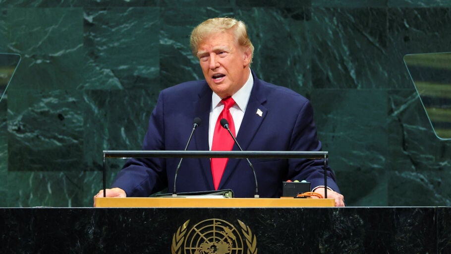 El presidente de Estados Unidos, Donald Trump, durante su discurso ante la ONU