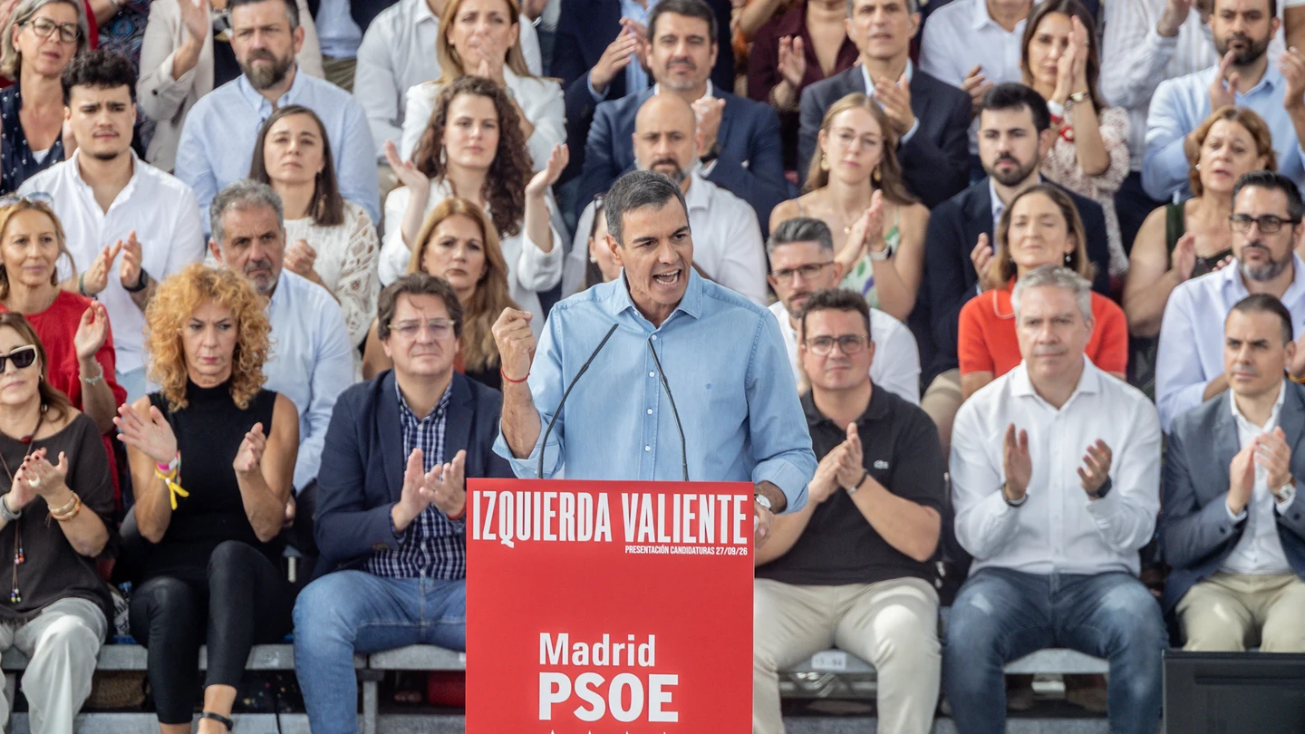 El secretario general del PSOE y presidente del Gobierno, Pedro Sánchez, en el acto de presentación de candidaturas del PSOE de Madrid en Getafe El secretario general del PSOE y presidente del Gobierno, Pedro Sánchez, en el acto de presentación de candidaturas del PSOE de Madrid en Getafe